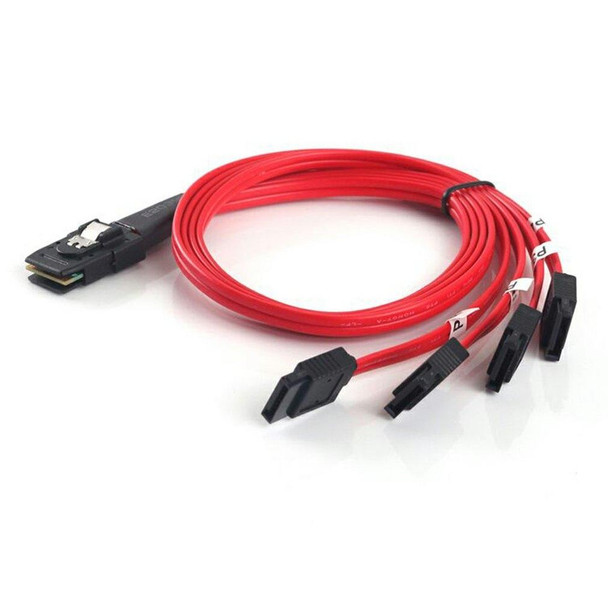 Mini SAS 36Pin SFF 8087 To SATA Server Connector Cable, Cable Length: 50cm(Red)