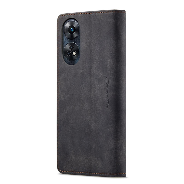 For OPPO Reno8 T 4G CaseMe 013 Multifunctional Horizontal Flip Leatherette Phone Case(Black)