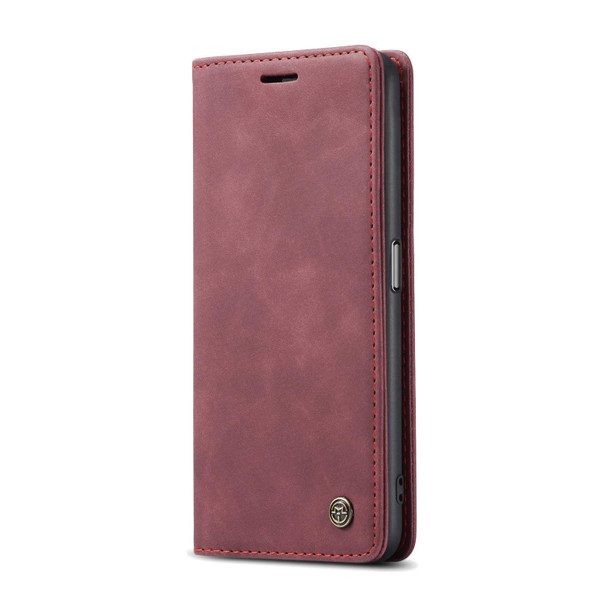 CaseMe 013 Multifunctional Horizontal Flip Leatherette Phone Case For OPPO A57 4G Global/A57S 4G Global/A77 4G Global/A57e 4G/A77s (Wine Red)