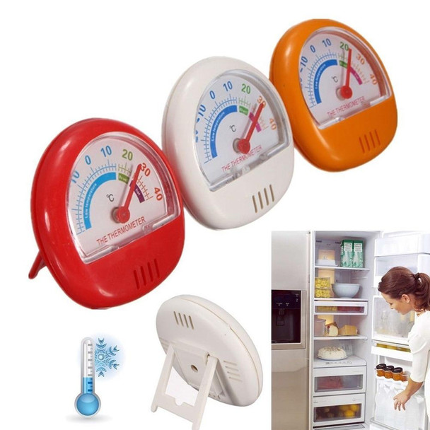 2 PCS Freezer Thermometer Indoor Outdoor Pointer Thermometer(Orange)