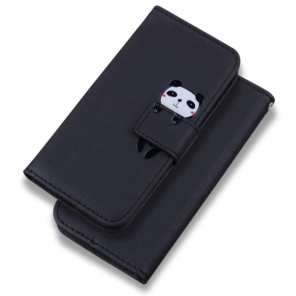 For Google Pixel 6 Cartoon Buckle Horizontal Flip Leatherette Phone Case(Black)