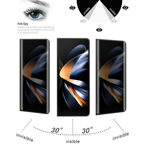 For Samsung Galaxy Z Fold5 Inner Screen Privacy Full Cover Screen Protector Tempered Glass Film