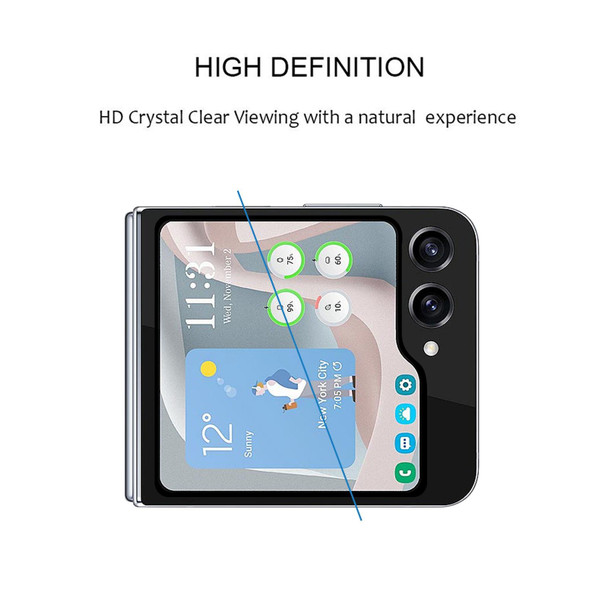 For Samsung Galaxy Z Flip5 External Small Screen Full Glue Full Cover Screen Protector Tempered Glass Film