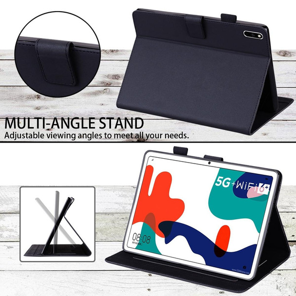 For Huawei MatePad 10.4 Cartoon Buckle Leatherette Tablet Case(Black)