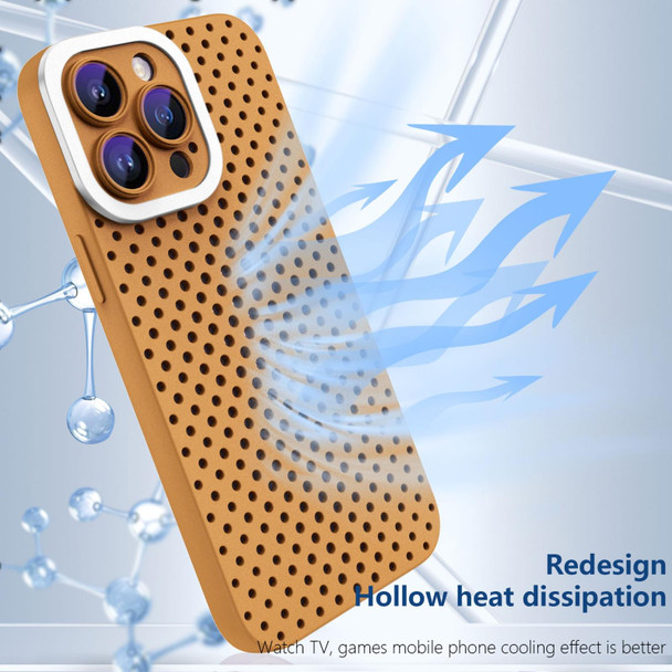 For iPhone 11 Pro Hollow Heat Dissipation TPU Phone Case(Brown)