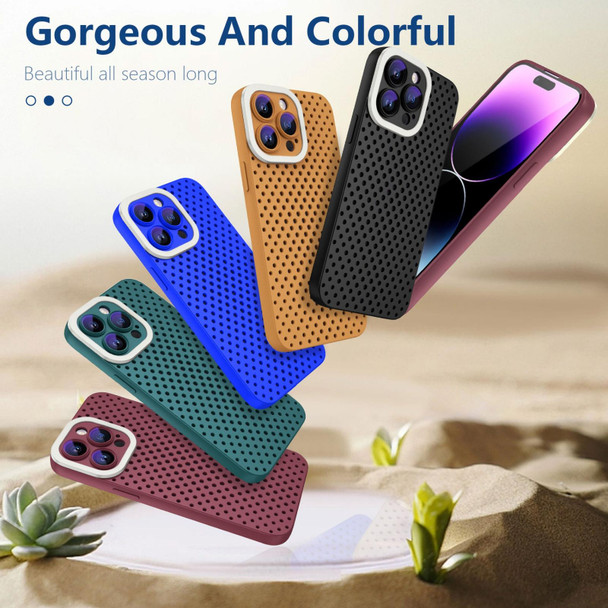 For iPhone 13 Hollow Heat Dissipation TPU Phone Case(Black)
