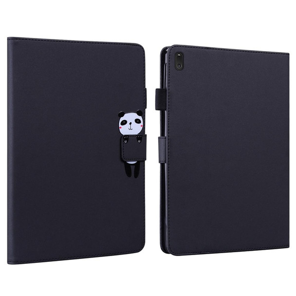 For Lenovo Tab E10 HD TB-X104 Cartoon Buckle Leatherette Tablet Case(Black)