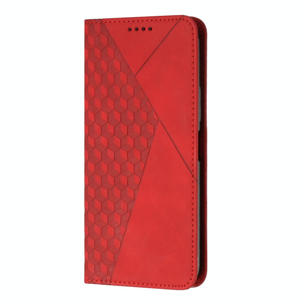 For OPPO A1 Pro/Reno8 T 5G Global Diamond Splicing Skin Feel Magnetic Leatherette Phone Case(Red)