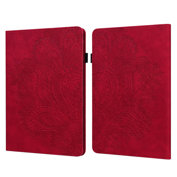 Amazon Kindle Parperwhite 5 2021 11th Gen. Peacock Embossed Pattern Leatherette Tablet Case(Red)