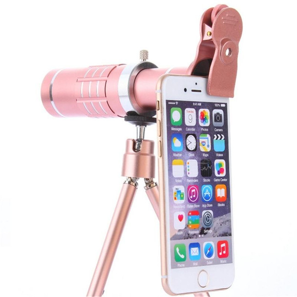 Universal 18X Zoom Telescope Telephoto Camera Lens with Tripod Mount & Mobile Phone Clip, For iPhone, Galaxy, Huawei, Xiaomi, LG, HTC and Other Smart Phones (Silver)