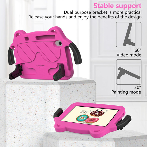 For Lenovo Tab M8 8506X 3rd Gen Ice Baby EVA Shockproof Hard PC Tablet Case(Rose Red+Black)