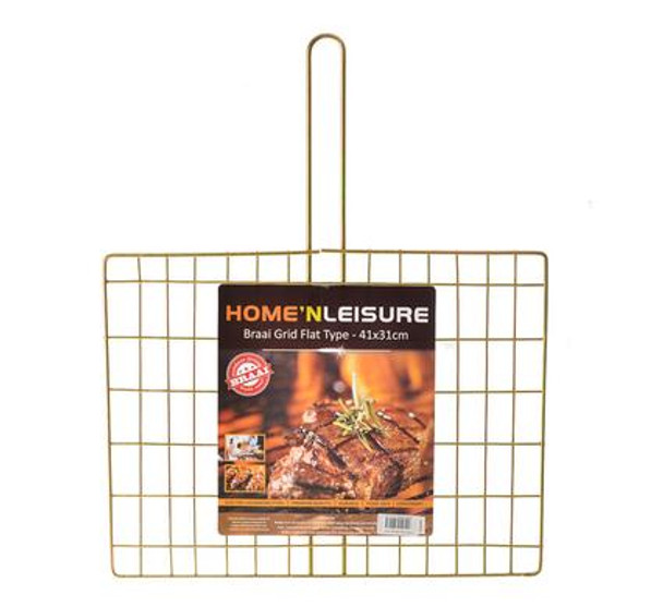 Braai Metal Fixed-Handle 41x31cm H&L