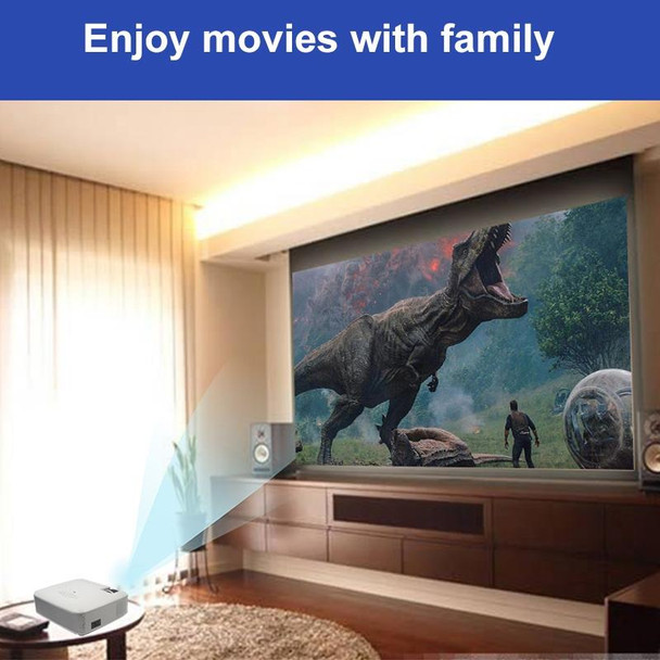 D40W 1600 Lumens Portable Home Theater LED HD Digital Projector, Mirroring Version(White)