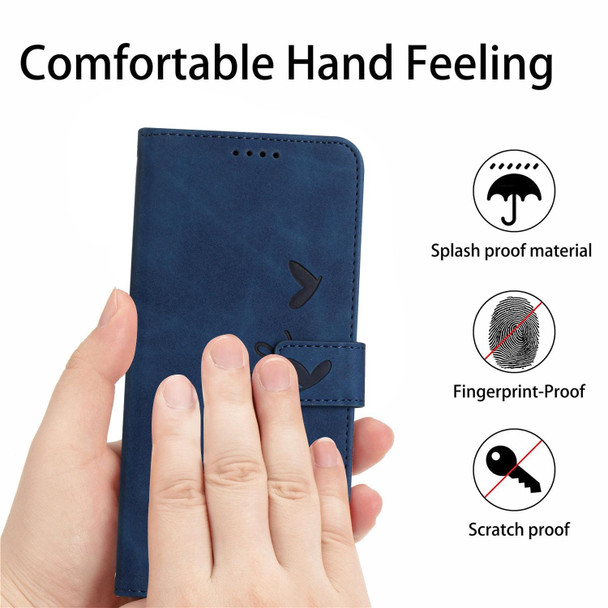 For OPPO A1 5G/A98/F23 5G Skin Feel Heart Pattern Leatherette Phone Case(Blue)