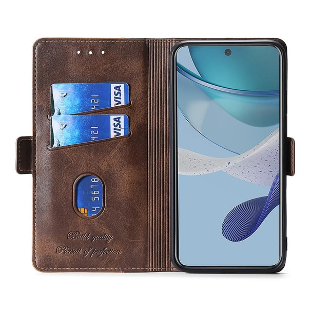 For TCL 40 XE 5G / 40X 5G T601D Contrast Color Side Buckle Leatherette Phone Case(+)