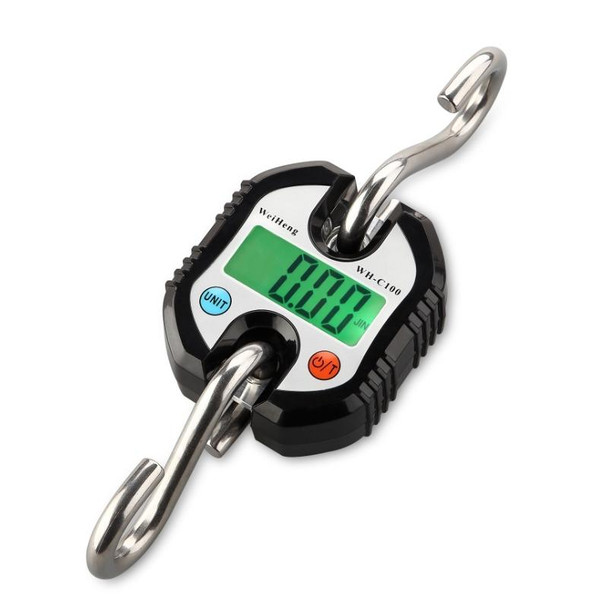 150kg Mini Portable Heavy Duty Electronic Digital Stainless Steel Hook Scale, Random Color Delivery