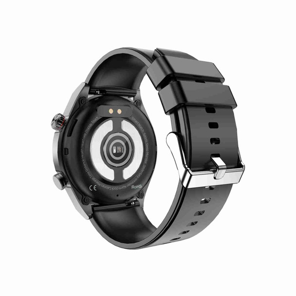 ET450 1.39 inch IP67 Waterproof Silicone Band Smart Watch, Support ECG / Non-invasive Blood Glucose Measurement(Black)