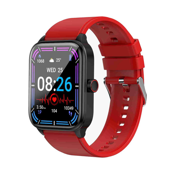 ET540 1.91 inch IP67 Waterproof Silicone Band Smart Watch, Support ECG / Non-invasive Blood Glucose Measurement(Red)