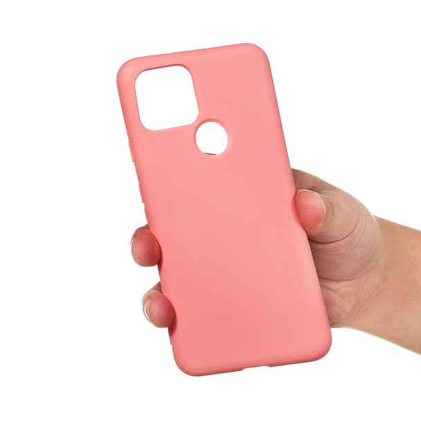 Google Pixel 4a 5G Pure Color Liquid Silicone Shockproof Full Coverage Case(Pink)