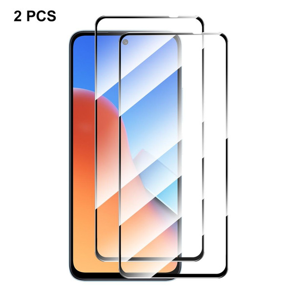 For Xiaomi Redmi 12 2pcs ENKAY Hat-Prince Full Glue High Aluminum-silicon Tempered Glass Film