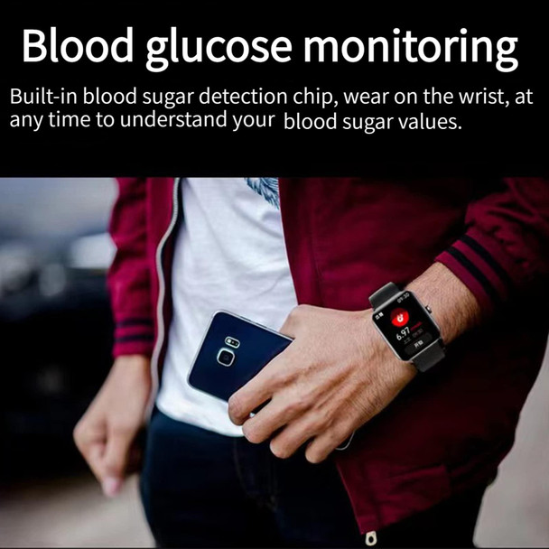 Aluminum Voice Assistant Music Blood Glucose Watch(Pink)