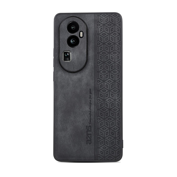 For OPPO Reno10 Pro+ AZNS 3D Embossed Skin Feel Phone Case(Black)