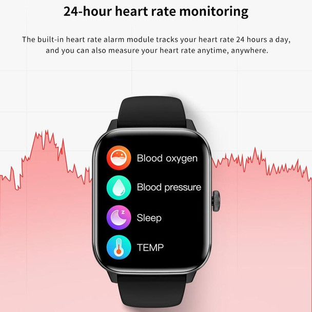 Aluminum Voice Assistant Music Blood Glucose Watch(Black)