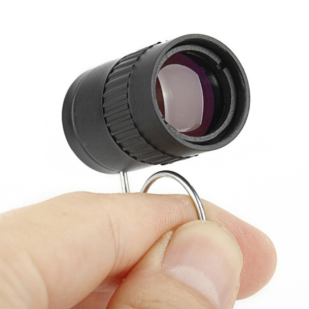 2.5x17.5mm Mini Pocket Miniature Telescope with Finger Buckle (Black)