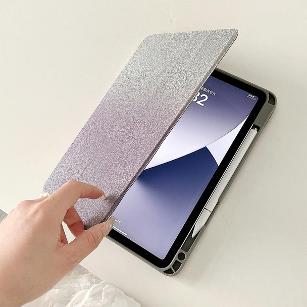 For iPad Pro 12.9 2022 / 2021 / 2020 Gradient Glitter Magnetic Split Leatherette Tablet Case(Purple)