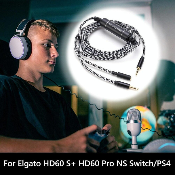 For HD60 S+ Chat Link Pro Mobile Game Projection Cable Voice Party Live Recording Audio Cable