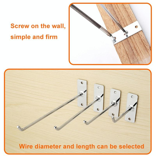 20cm 10pcs 6mm Thick Nail Wall Display Jewelry Hooks Single Wire Hook