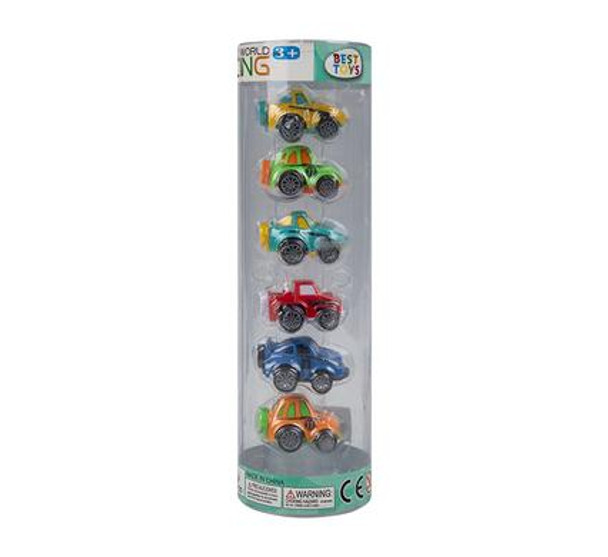 Vehicle Racer Set Of 6 In Tube 4.5cm Eac