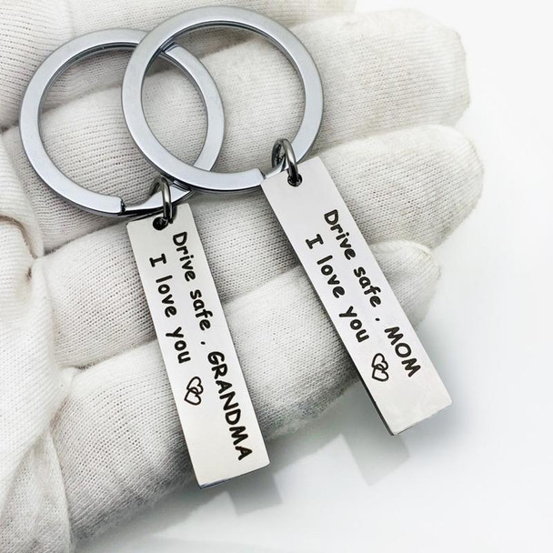 10 PCS C1010 Drive Safe Stainless Steel Tag Keychain 10x40mm(Brother)