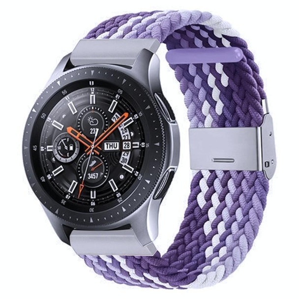 18mm Nylon Braided Metal Buckle Watch Band(Z Purple)