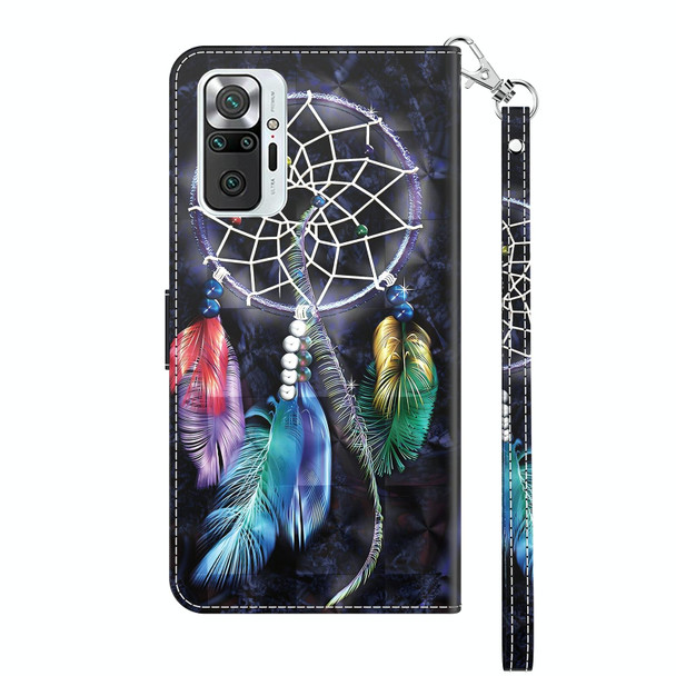 For Xiaomi Redmi Note 10 Pro 3D Painted Pattern Leather Phone Case(Colorful Dreamcatcher)