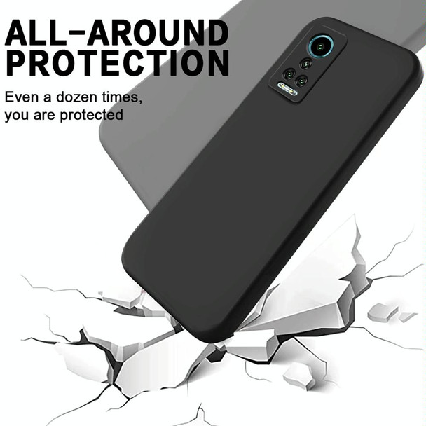 For Hisense H60 Pure Color Liquid Silicone Shockproof Phone Case(Black)