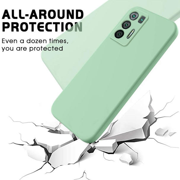 For Hisense Infinity H50S 5G Pure Color Liquid Silicone Shockproof Phone Case(Green)