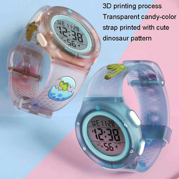 Changing Case Electronic Watch Mini Cartoon Alarm Clock Waterproof Watch(Boy)
