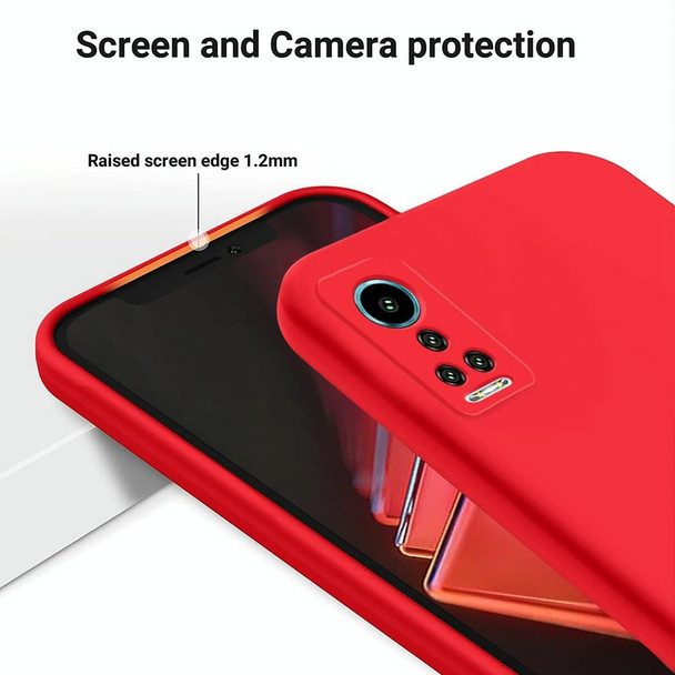 For Hisense H60 Pure Color Liquid Silicone Shockproof Phone Case(Red)