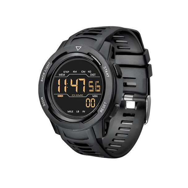 Calorie Pedometer Alarm Clock Waterproof Multifunctional Mountain Sports Shockproof Smartwatch(Black)