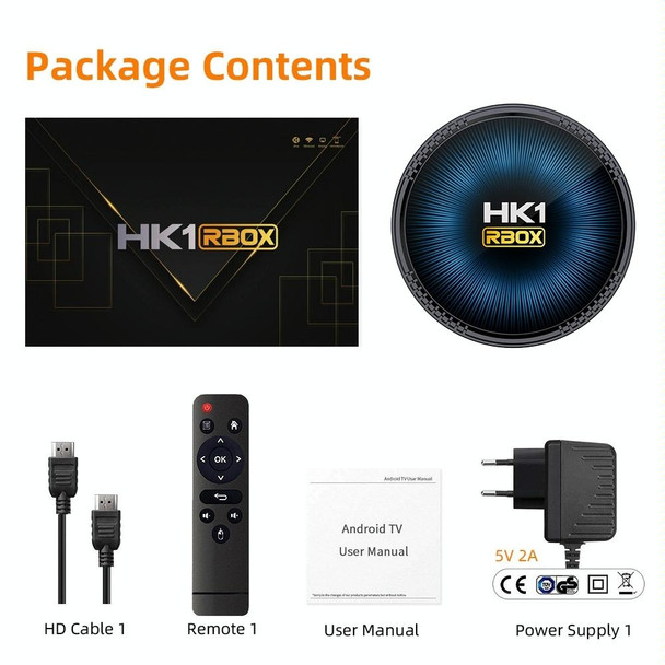 HK1RBOX-W2 Android 11.0 Amlogic S905W2 Quad Core Smart TV Box, Memory:2GB+16GB(US Plug)