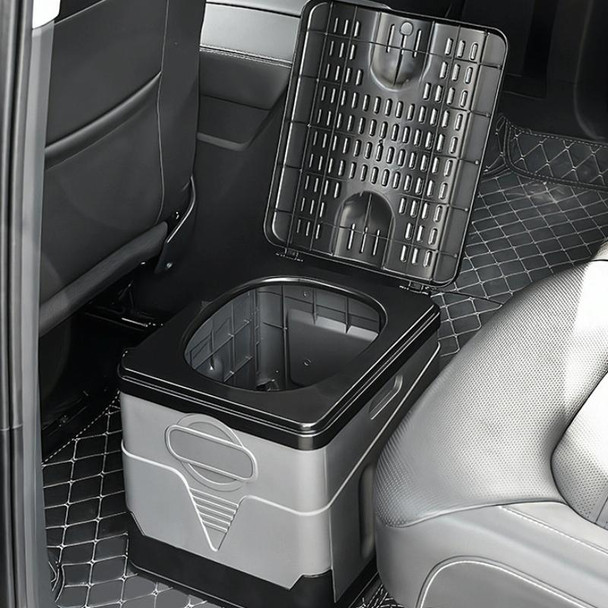 Car Folding Portable Toilet Outdoor Emergency Mobile Toilet(Dark Grey)