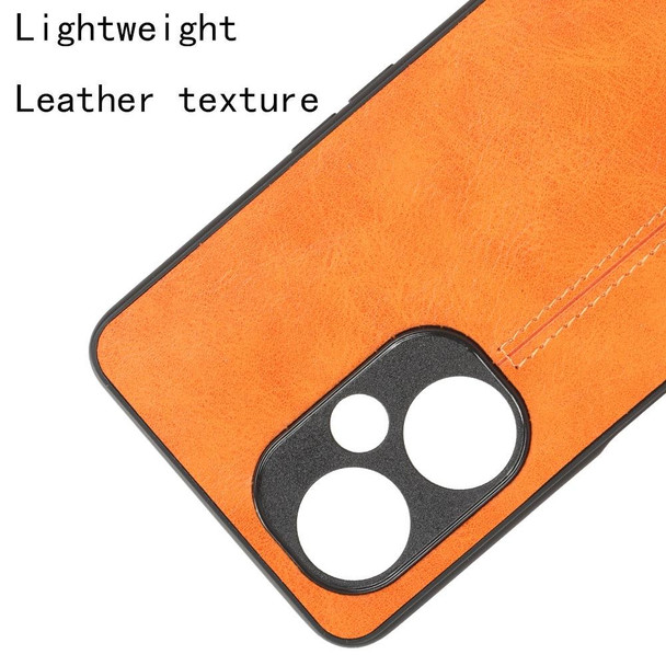 Cow Pattern Sewing Back Cover Phone Case For OnePlus Nord N30 5G / Nord CE 3 Lite / Nord CE 3 5G (Orange)