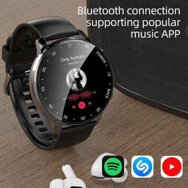 A3 1.43 inch IP67 Waterproof 4G Android 8.1 Smart Watch Support Face Recognition / GPS, Specification:4G+64G(Black)