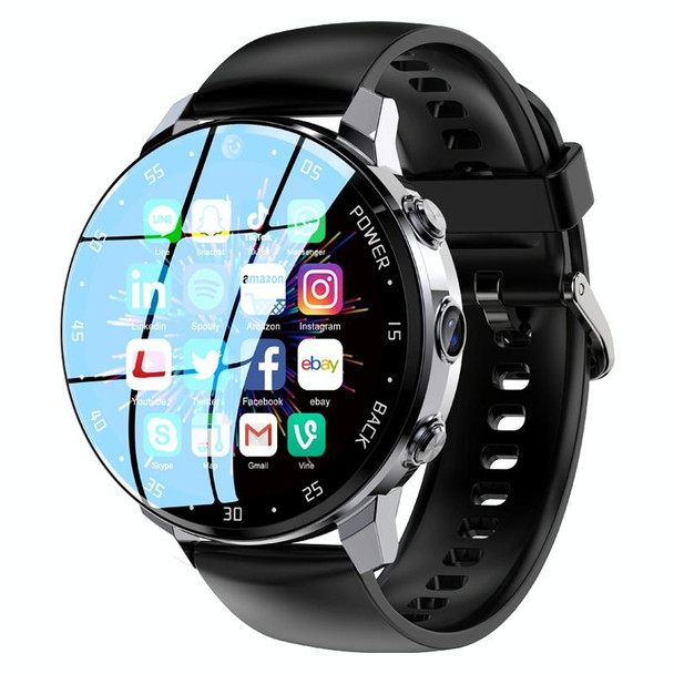 A3 1.43 inch IP67 Waterproof 4G Android 8.1 Smart Watch Support Face Recognition / GPS, Specification:4G+64G(Black)