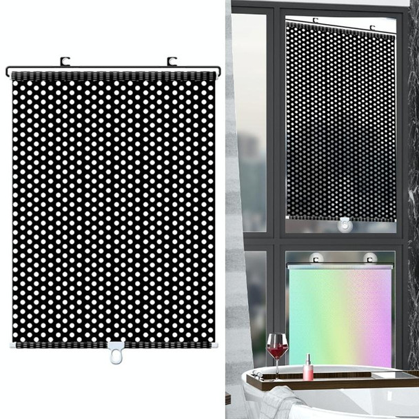 50x125cm Mesh Black Suction Cup Telescopic Car Sun Protection Blackout Curtain