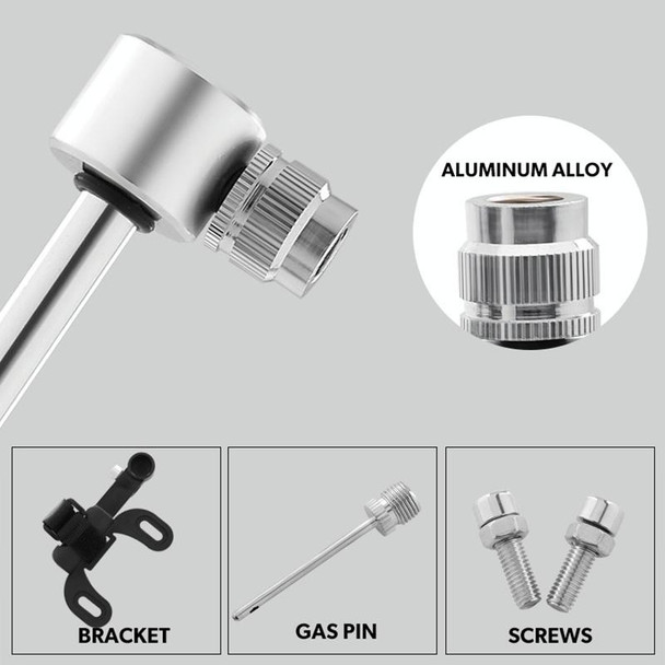 Manual Mini Portable Bicycle Aluminum Alloy Pump (Silver)