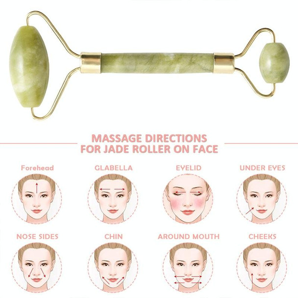 Double Jade Facial Massage Roller Stick