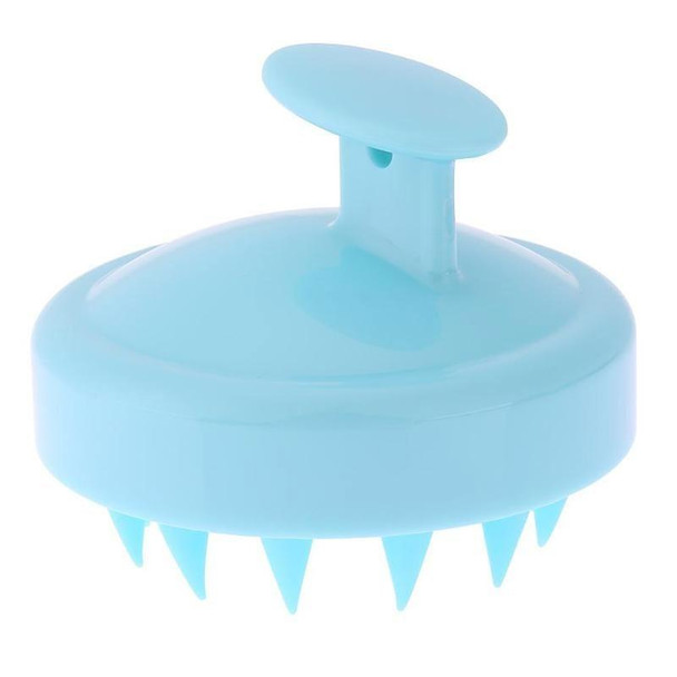 Silicone Head Scalp Massage Brush Hair Washing Scalp Cleanse Comb(Blue)