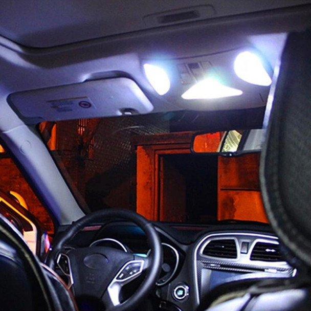 2 PCS 2W 100 LM 6000K 41MM 6 SMD-7020 LEDs Bicuspid Port Decoding Car Dome Lamp LED Reading Light, DC 12V, White Light(Black)